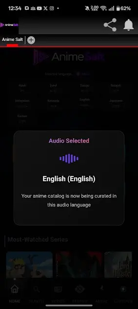 Screenshot of Anime Salt App Download